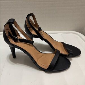 Lane Bryant Black Strappy Heels 10W
